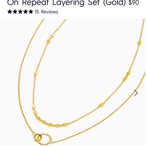NWOT Gorjana “On Repeat Layering Set” necklaces